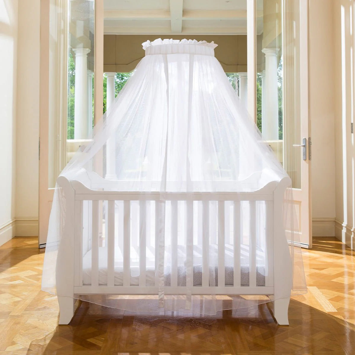 Boori Tidy Dekorativer Betthimmel mit Rahmen für Babybetten