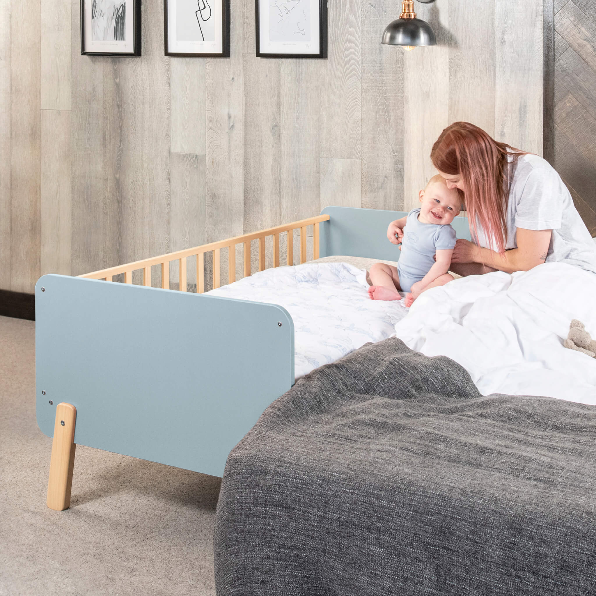 Boori Natty – 2-in-1-Kinderbett für Kleinkinder mit Gitterschutz