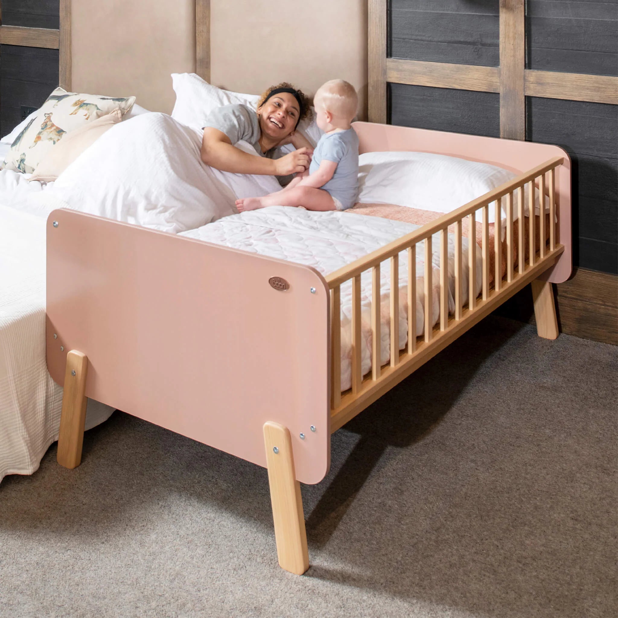 Boori Natty – 2-in-1-Kinderbett für Kleinkinder mit Gitterschutz