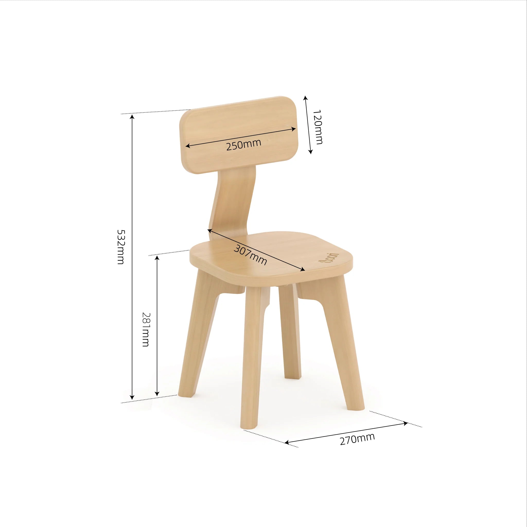 Boori Tidy Hochstuhl aus Holz