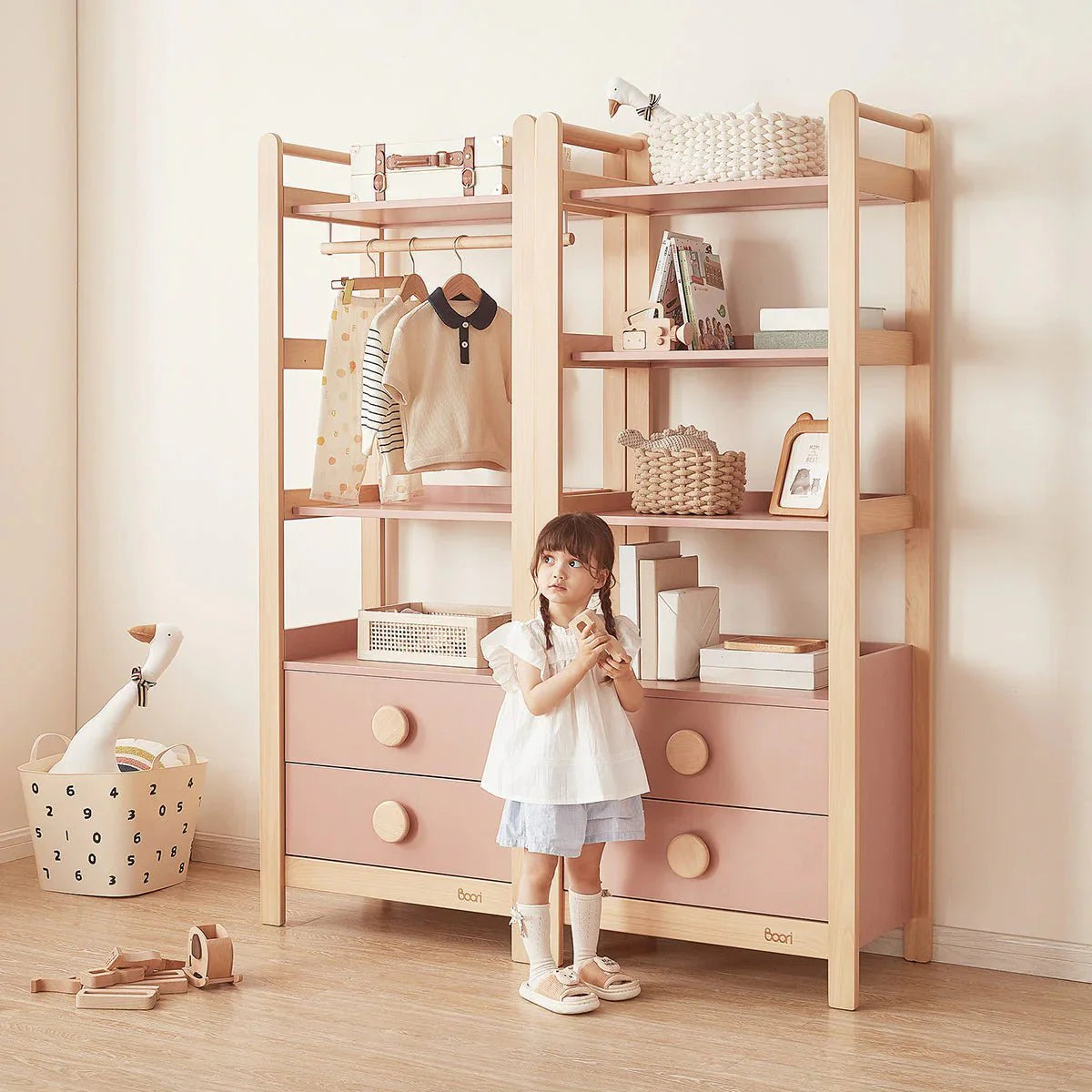 Boori Tidy Multifunktionsregal und Kleiderschrank 2-in-1