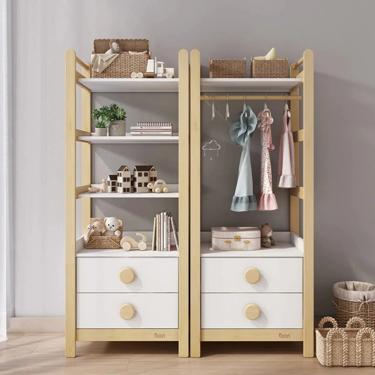 Boori Tidy Multifunktionsregal und Kleiderschrank 2-in-1