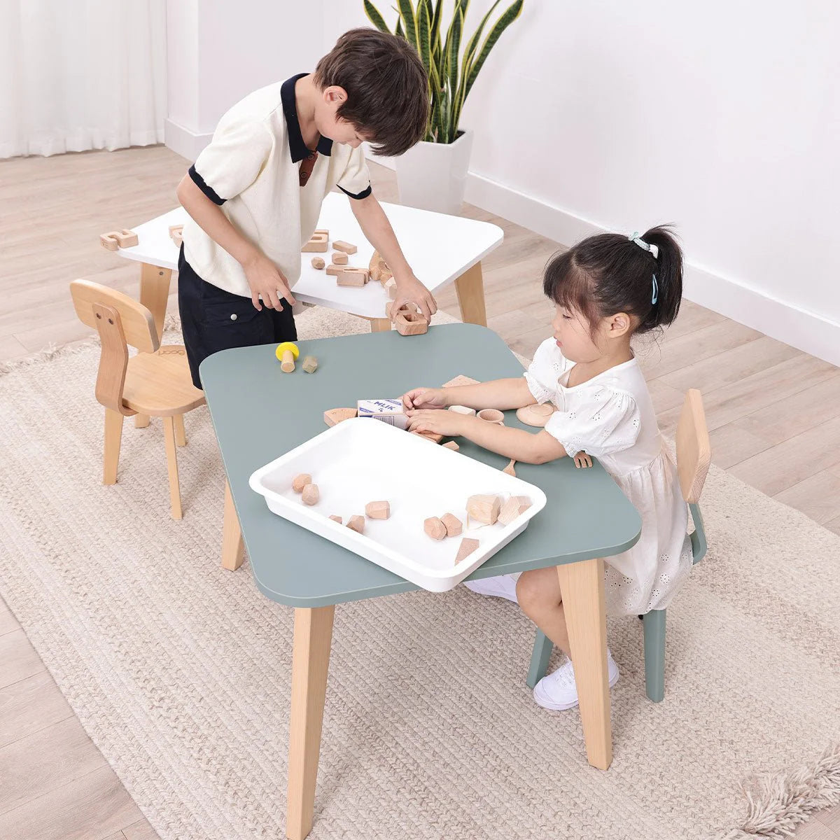 Boori Tidy Kindertisch mit Schublade im Montessori-Stil