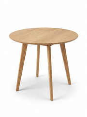 Kleiner Runder Esstisch 80 cm Eiche Massiv | Skandinavisch