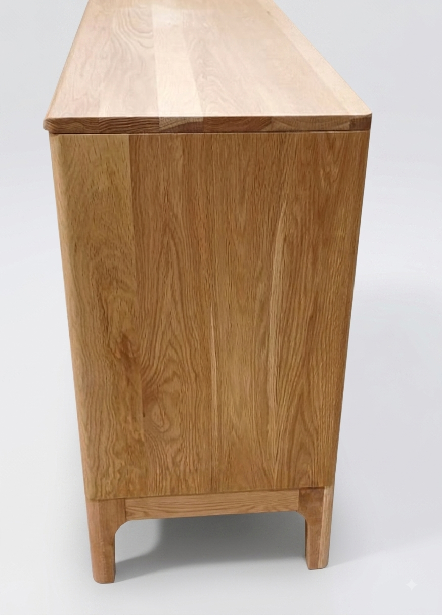 Kommode VIKEN – massives Eichenholz, 6 Schubladen, 125 cm