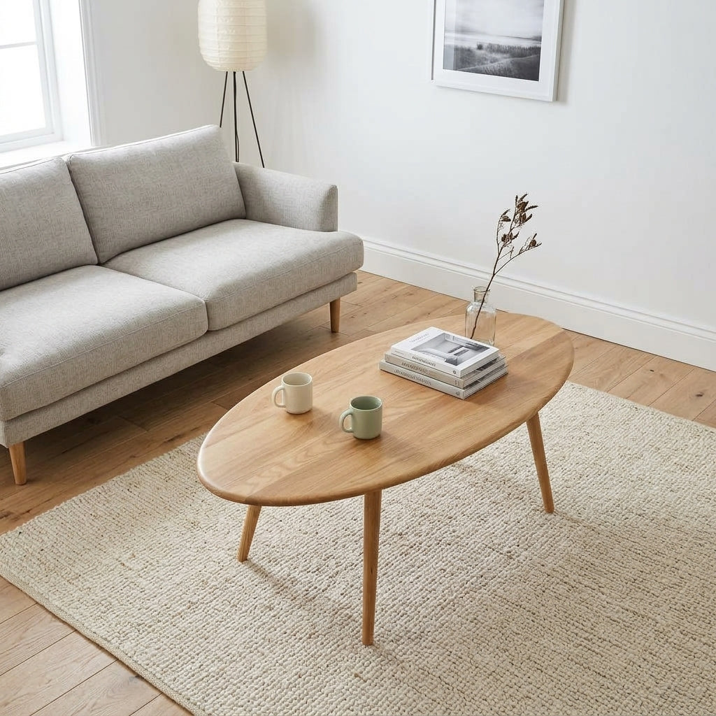 Ovale Couchtisch Ovalis aus Eiche
