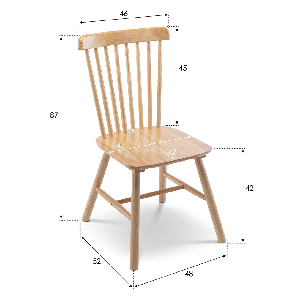 Klassische Esszimmerstühle aus Holz – 2er-Set