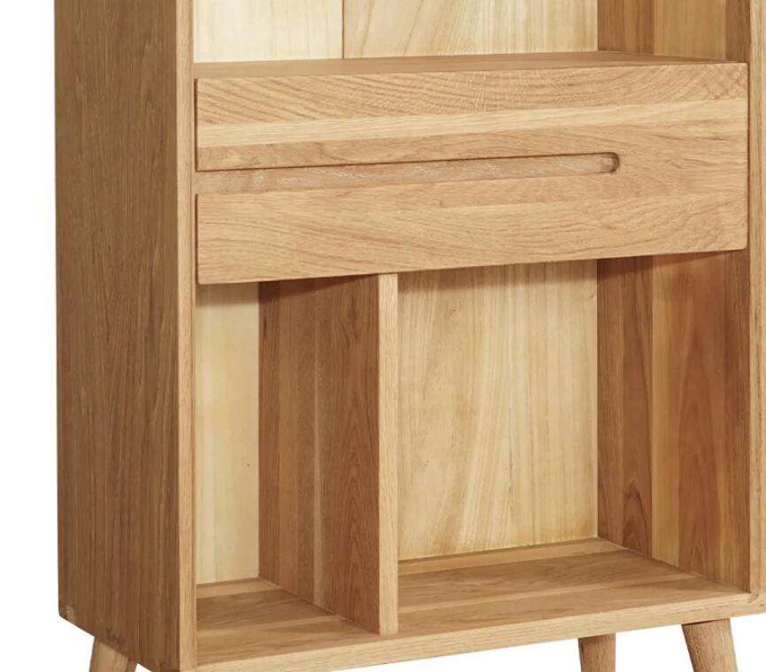 Designer-Regal Edison aus Eiche mit Schublade und Fächern