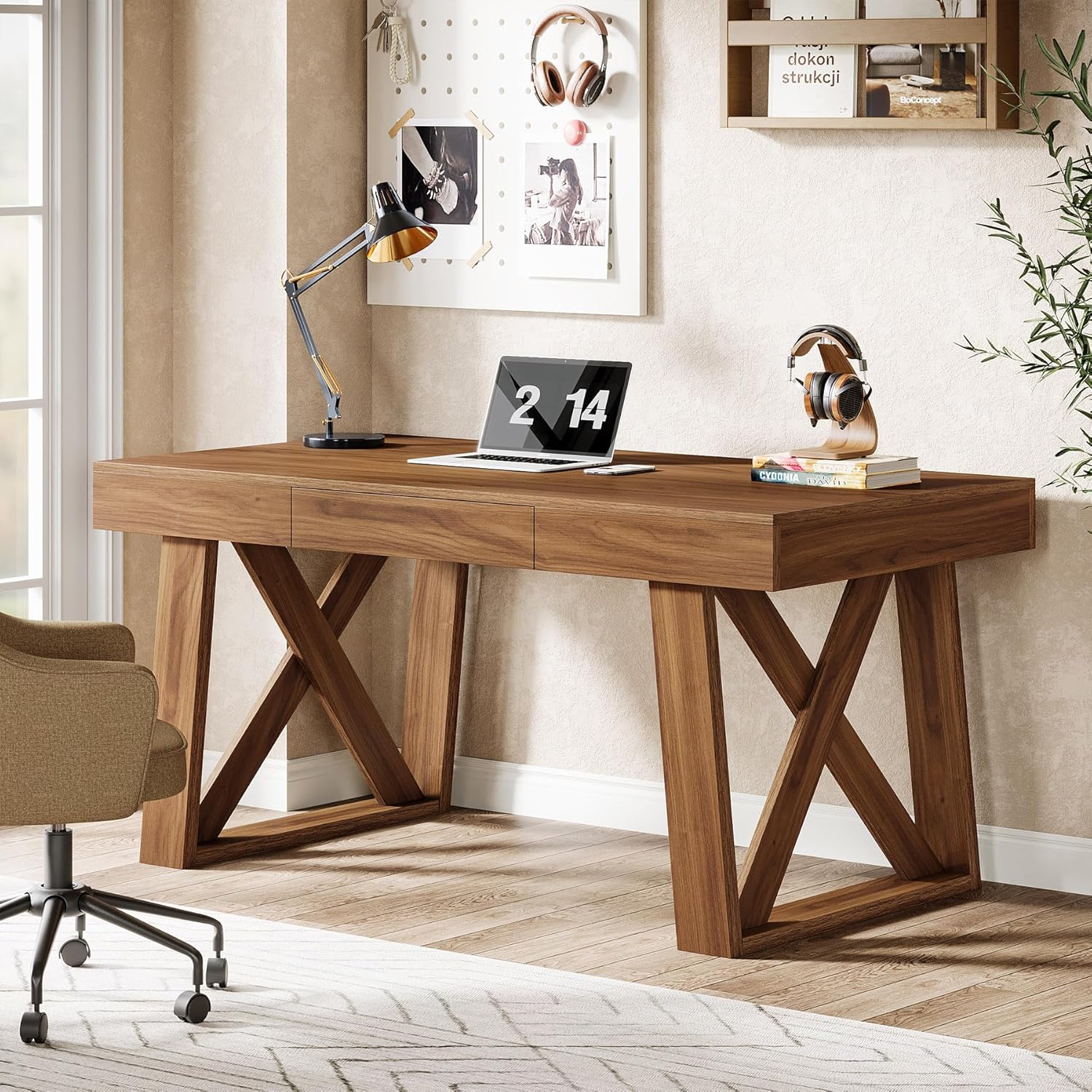 Retro-Schreibtisch mit Schublade
