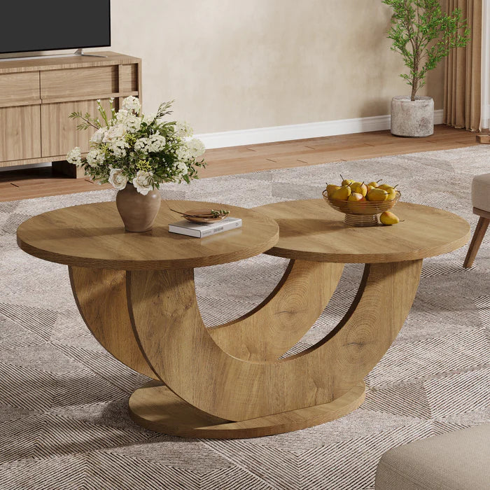 Zweistufiger Couchtisch 115 cm mit U-Rahmen
