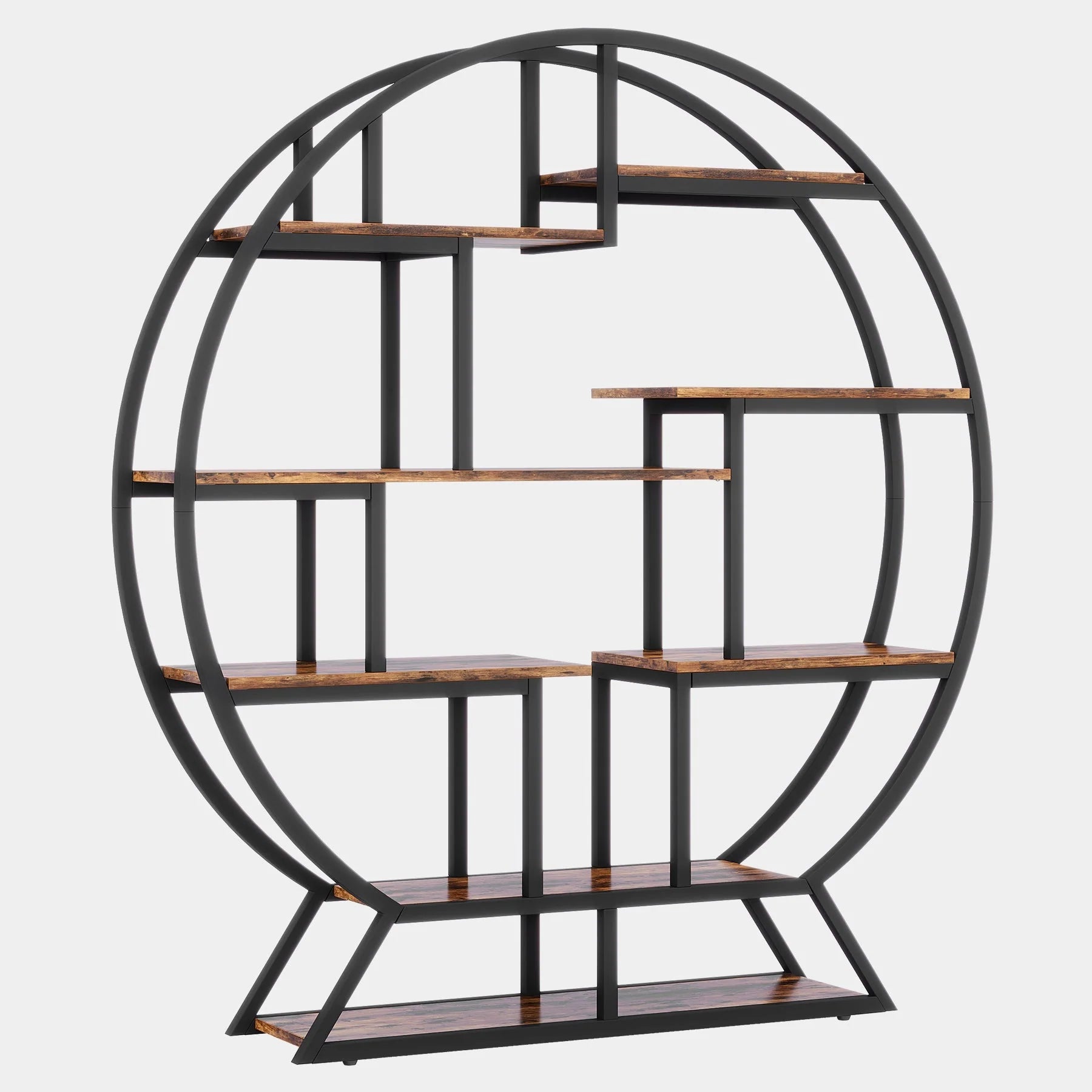 Rundes Etagenregal 150cm mit verschiebbaren Ablageflächen