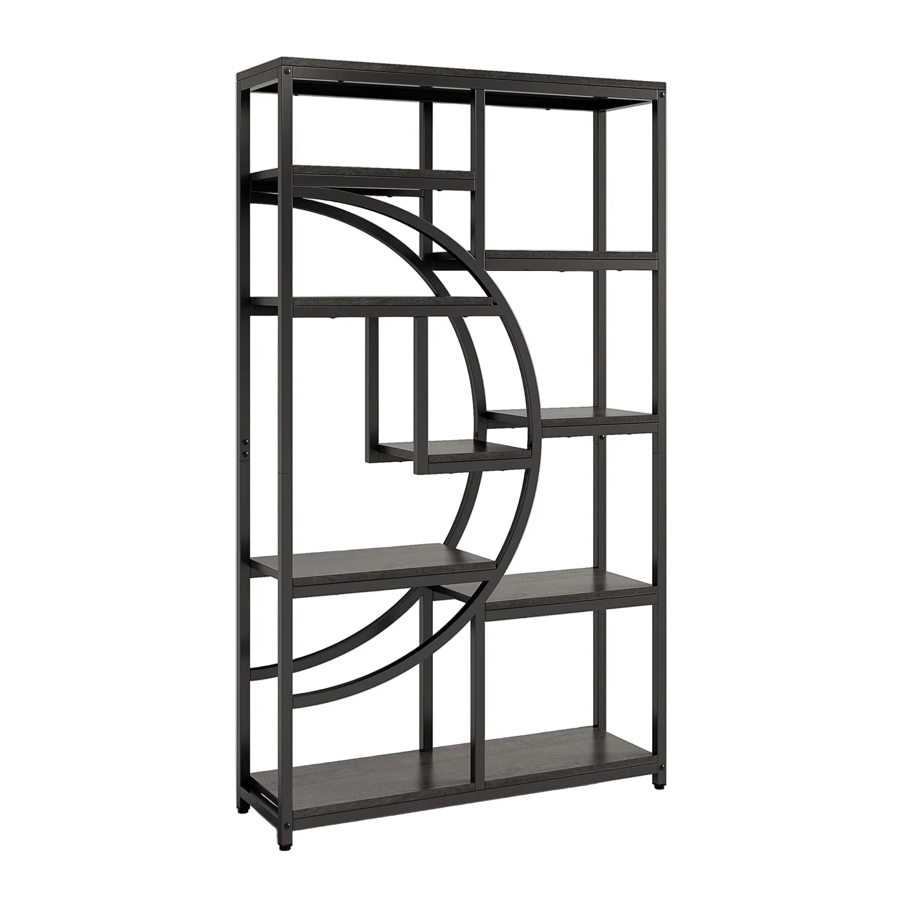 Etagere 175 cm mit 9 Regalböden - geometrisches Design