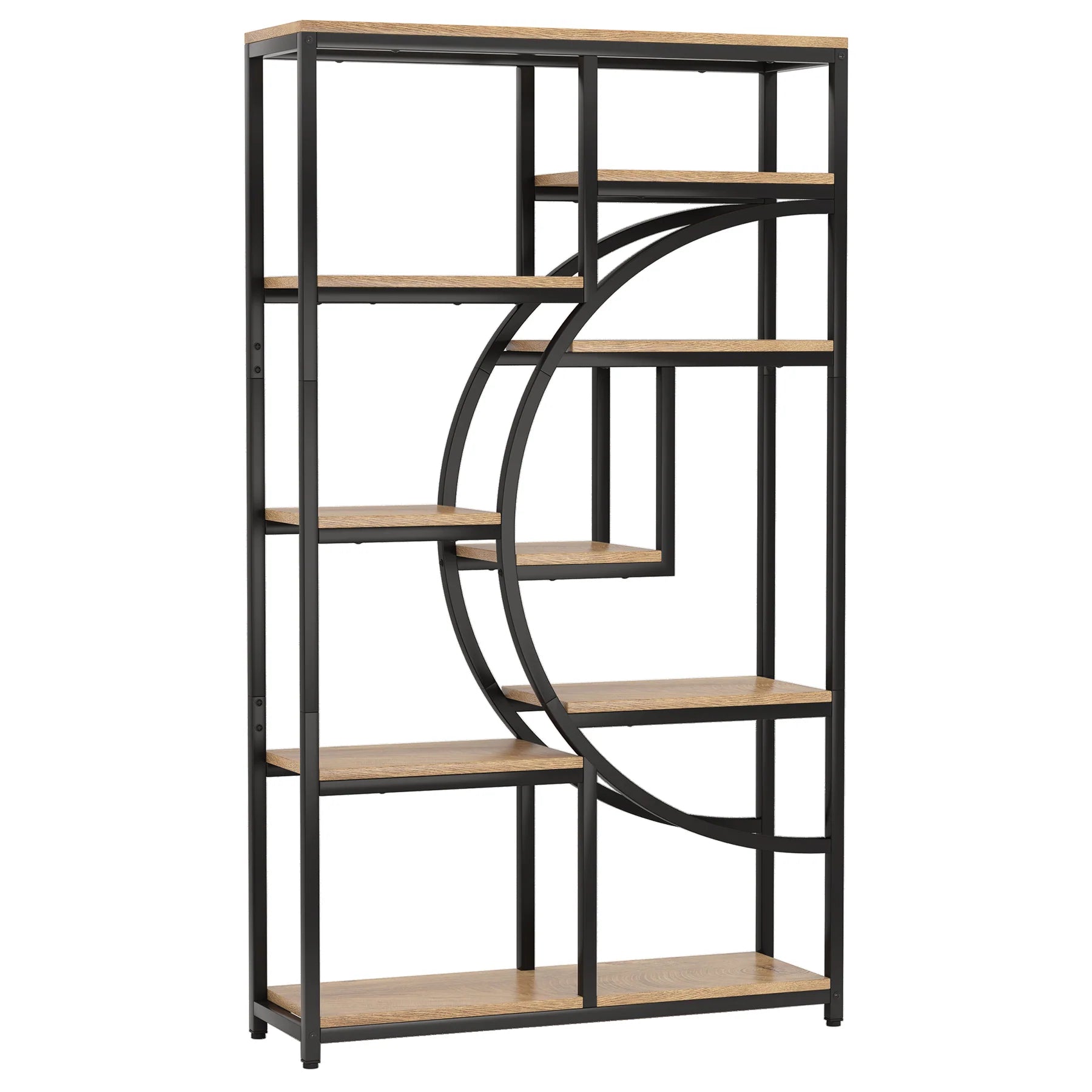 Etagere 175 cm mit 9 Regalböden - geometrisches Design