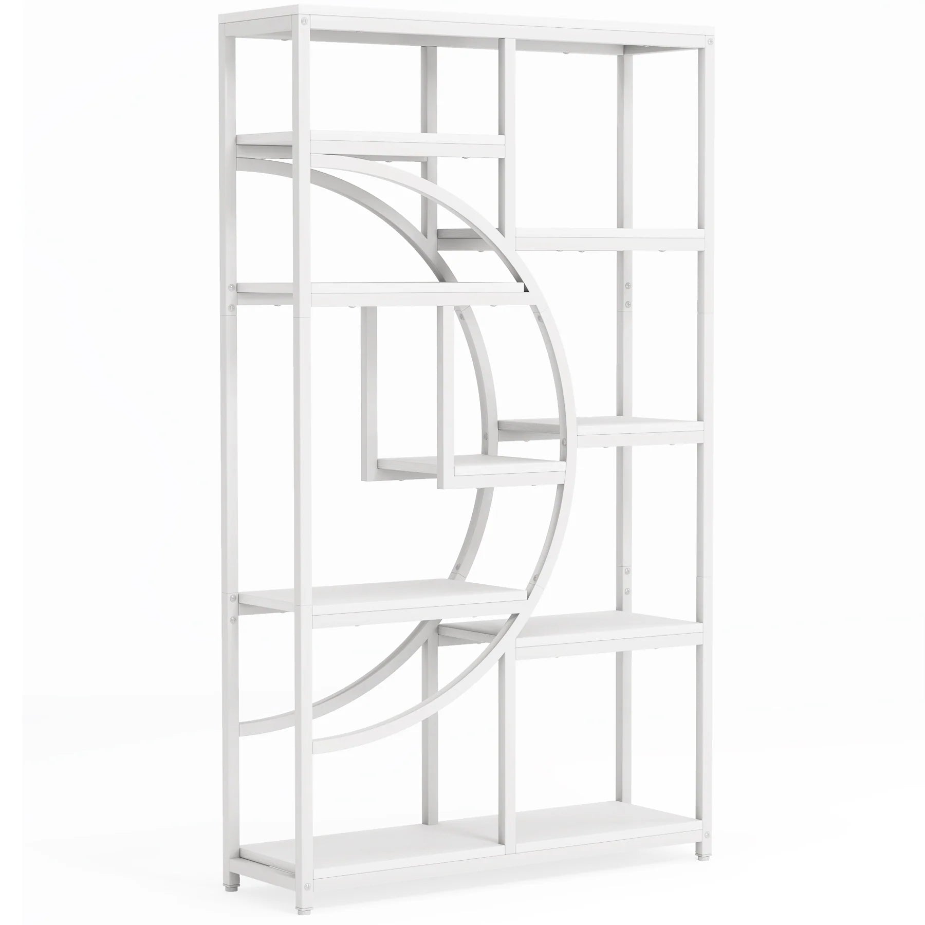 Etagere 175 cm mit 9 Regalböden - geometrisches Design