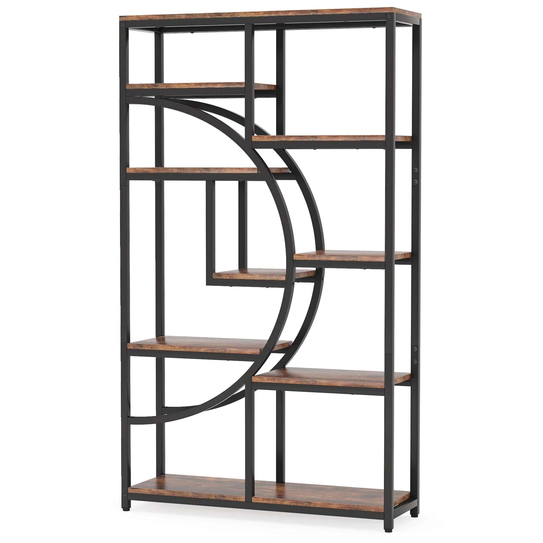Etagere 175 cm mit 9 Regalböden - geometrisches Design