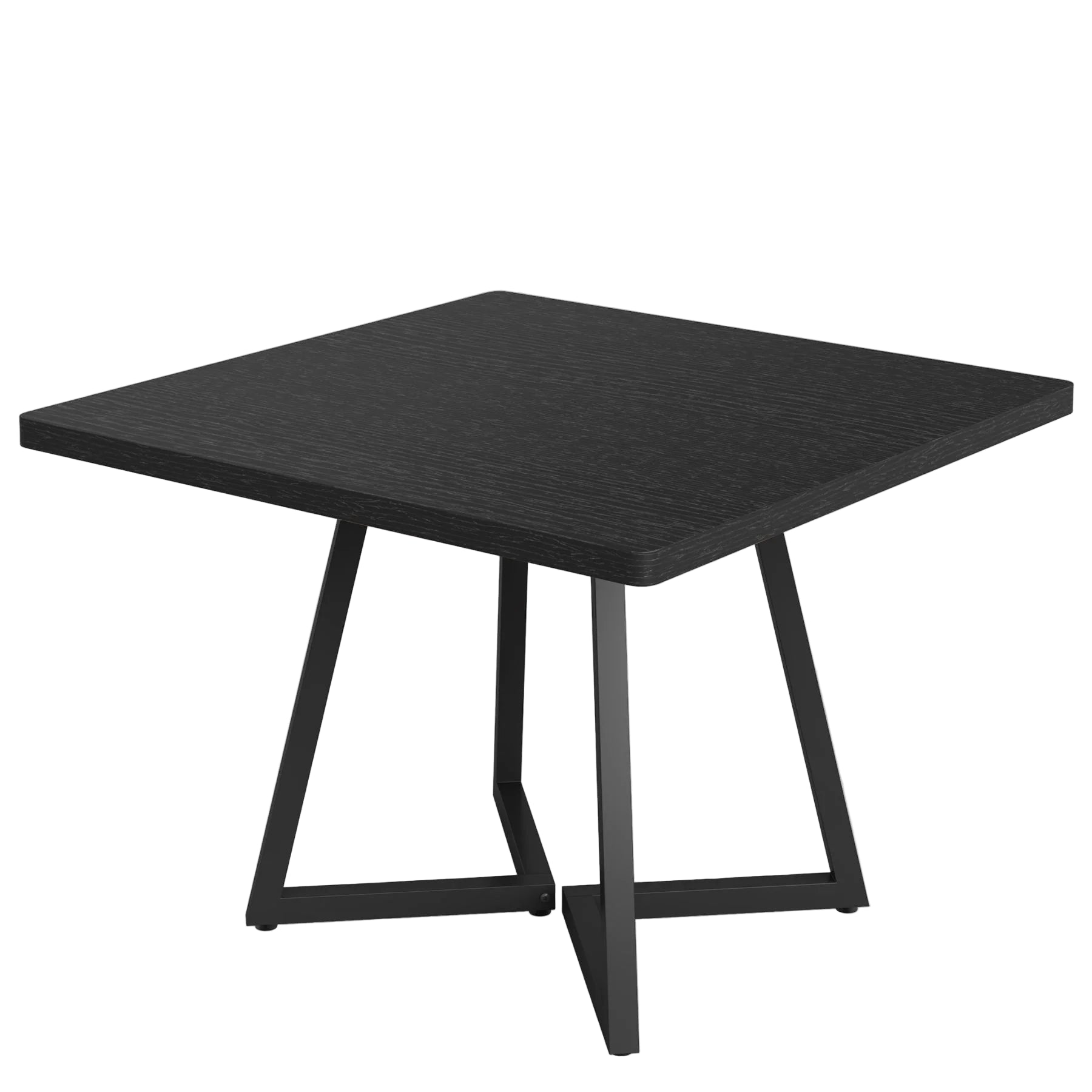 Quadratischer Küchentisch für 4 Personen mit Metallfuß im Industriestil