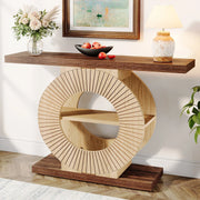 Konsolentisch 100 cm aus Holz mit Ablagen