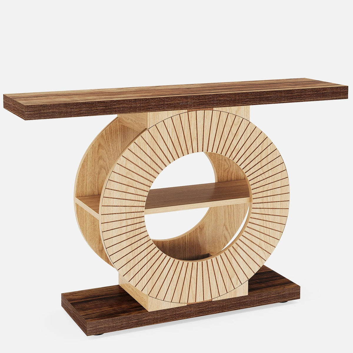 Konsolentisch 100 cm aus Holz mit Ablagen