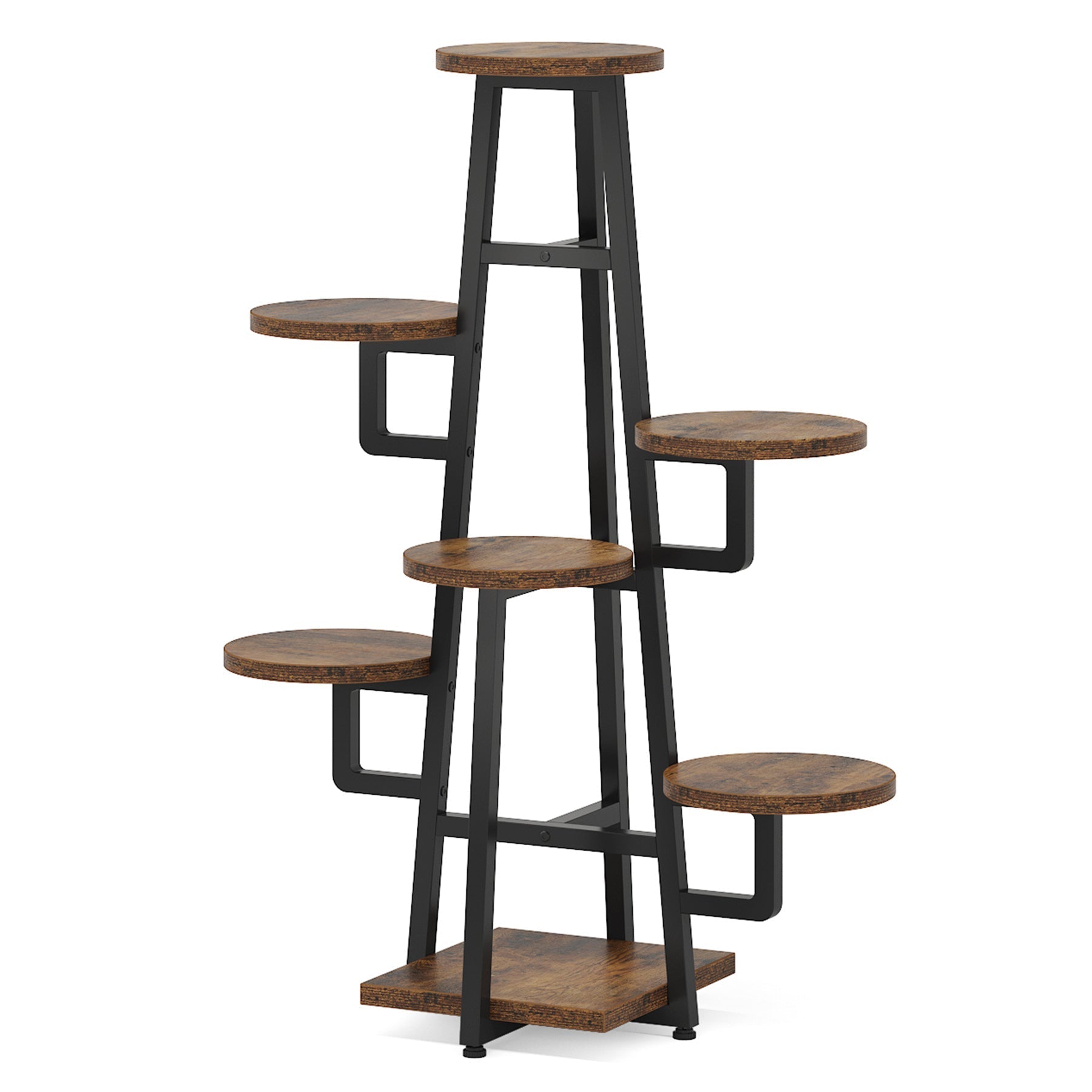 Pflanzenständer aus Holz und Metall, 7-stöckig, 110 cm