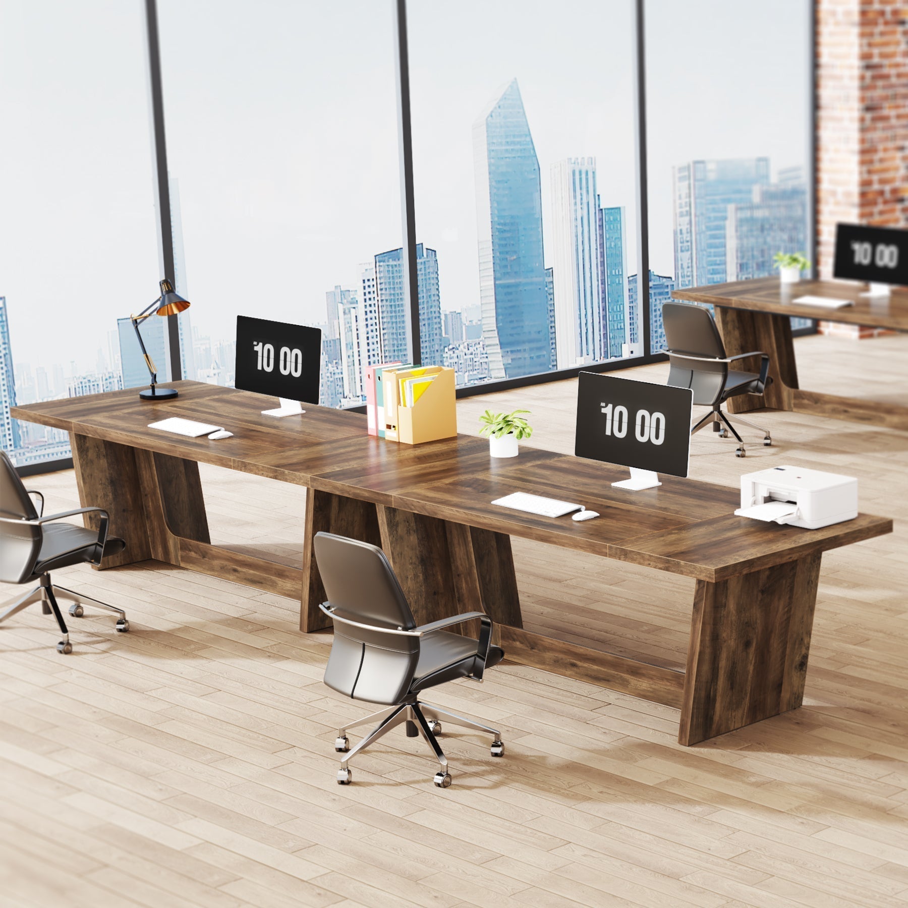 Holzschreibtisch 180 cm - Arbeits- und Computertisch