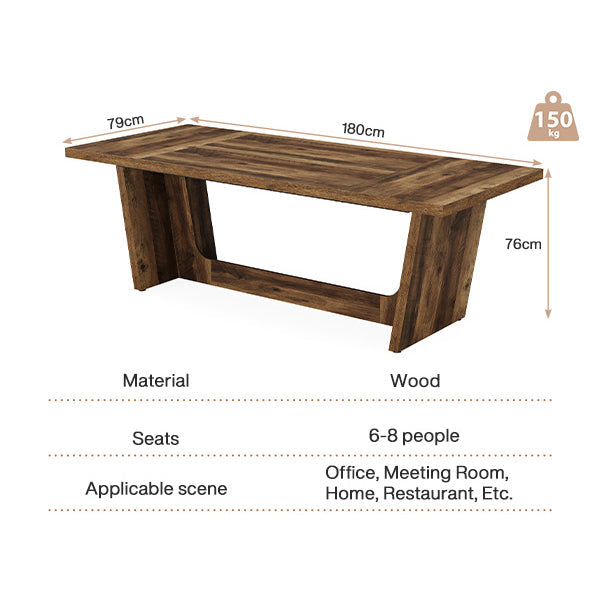 Holzschreibtisch 180 cm - Arbeits- und Computertisch