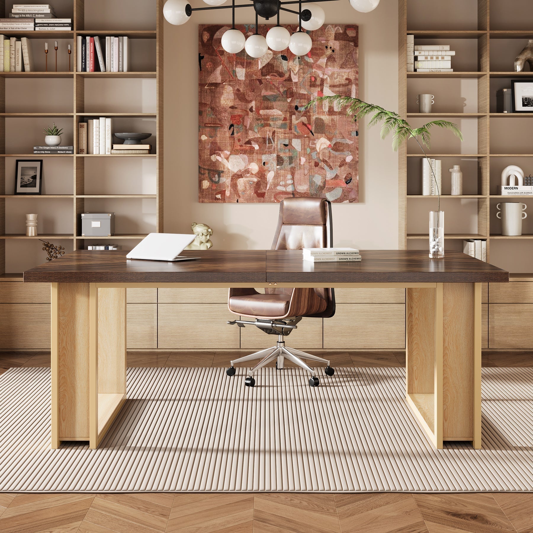 Rechteckiger Computer-Schreibtisch 160 cm für Zuhause
