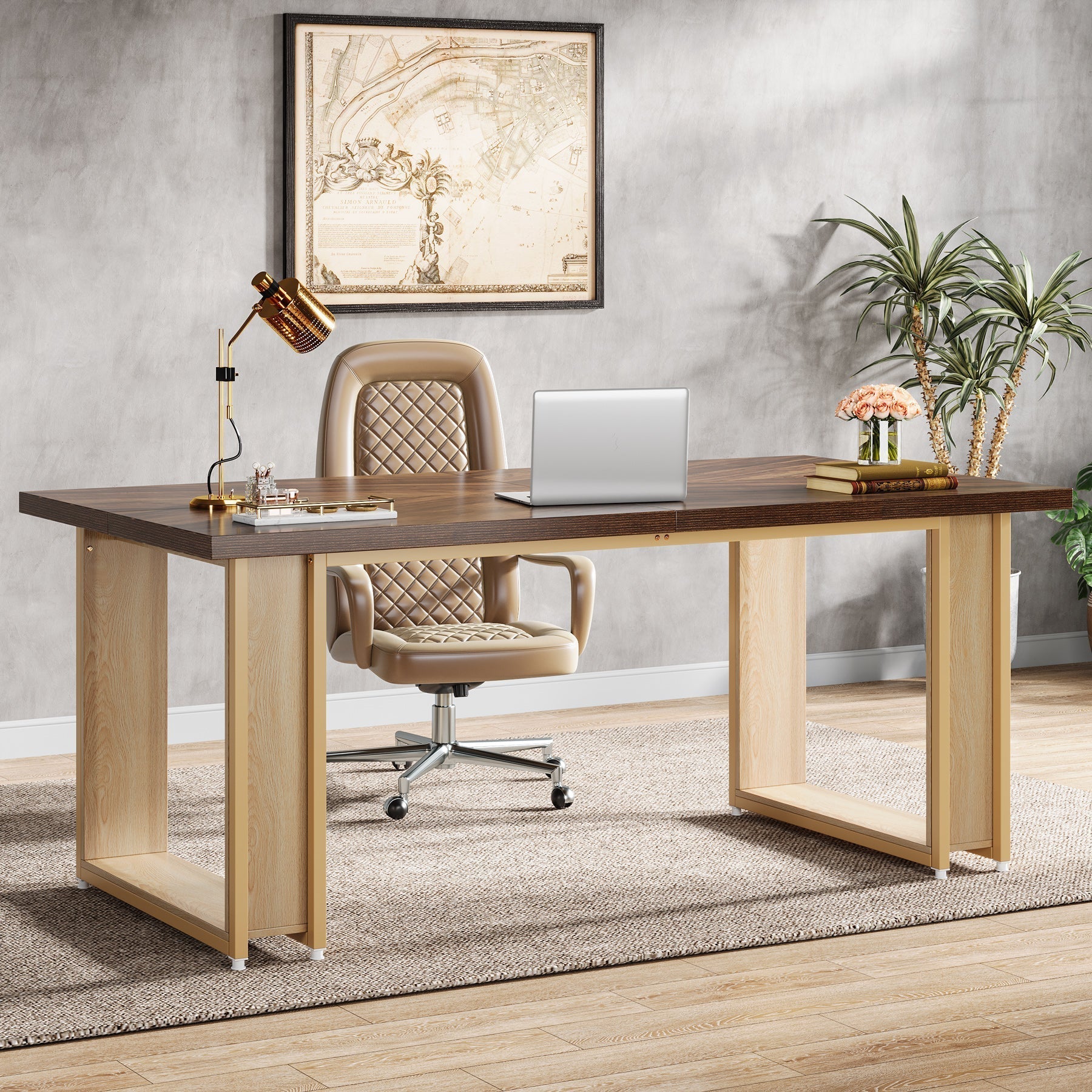 Rechteckiger Computer-Schreibtisch 160 cm für Zuhause