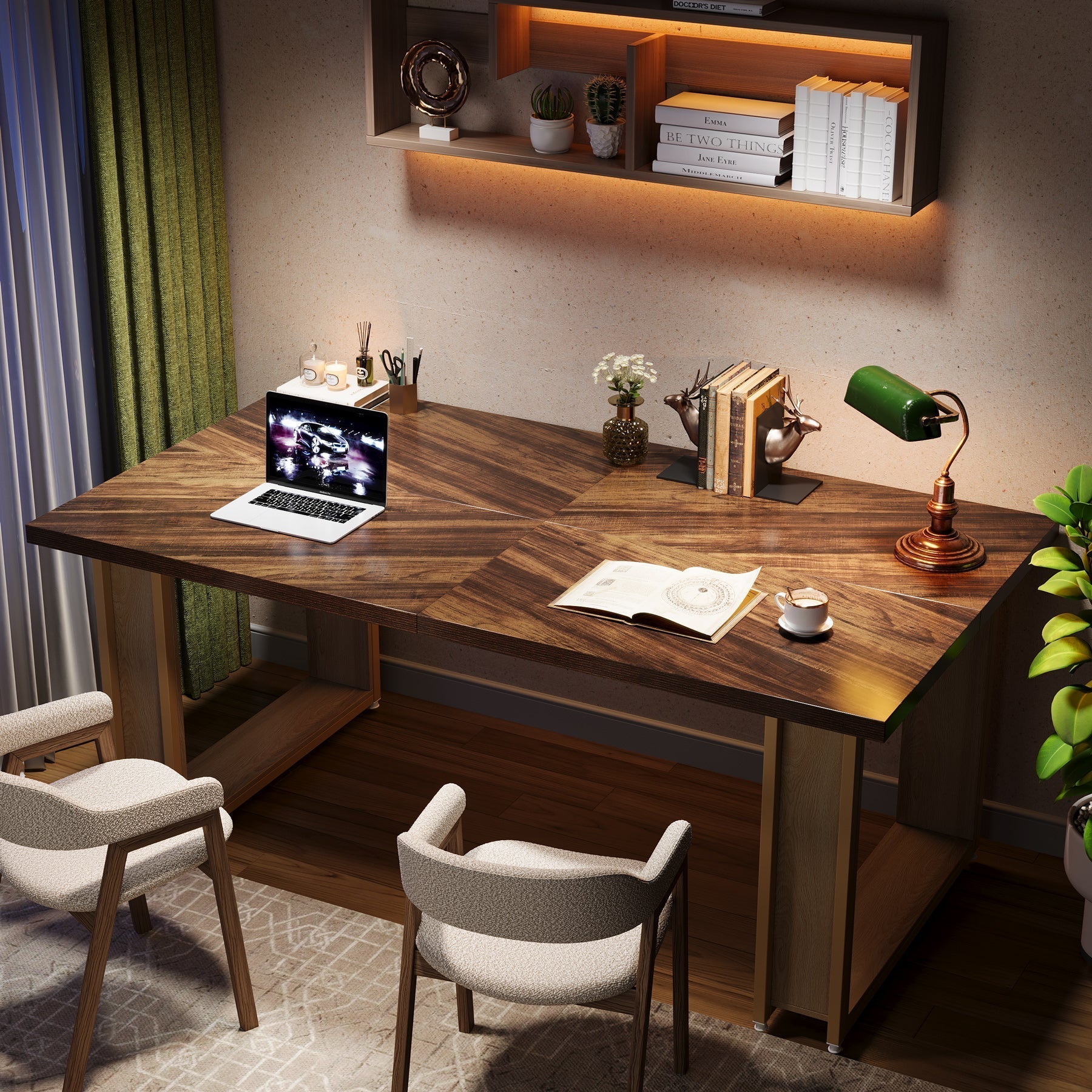 Rechteckiger Computer-Schreibtisch 160 cm für Zuhause