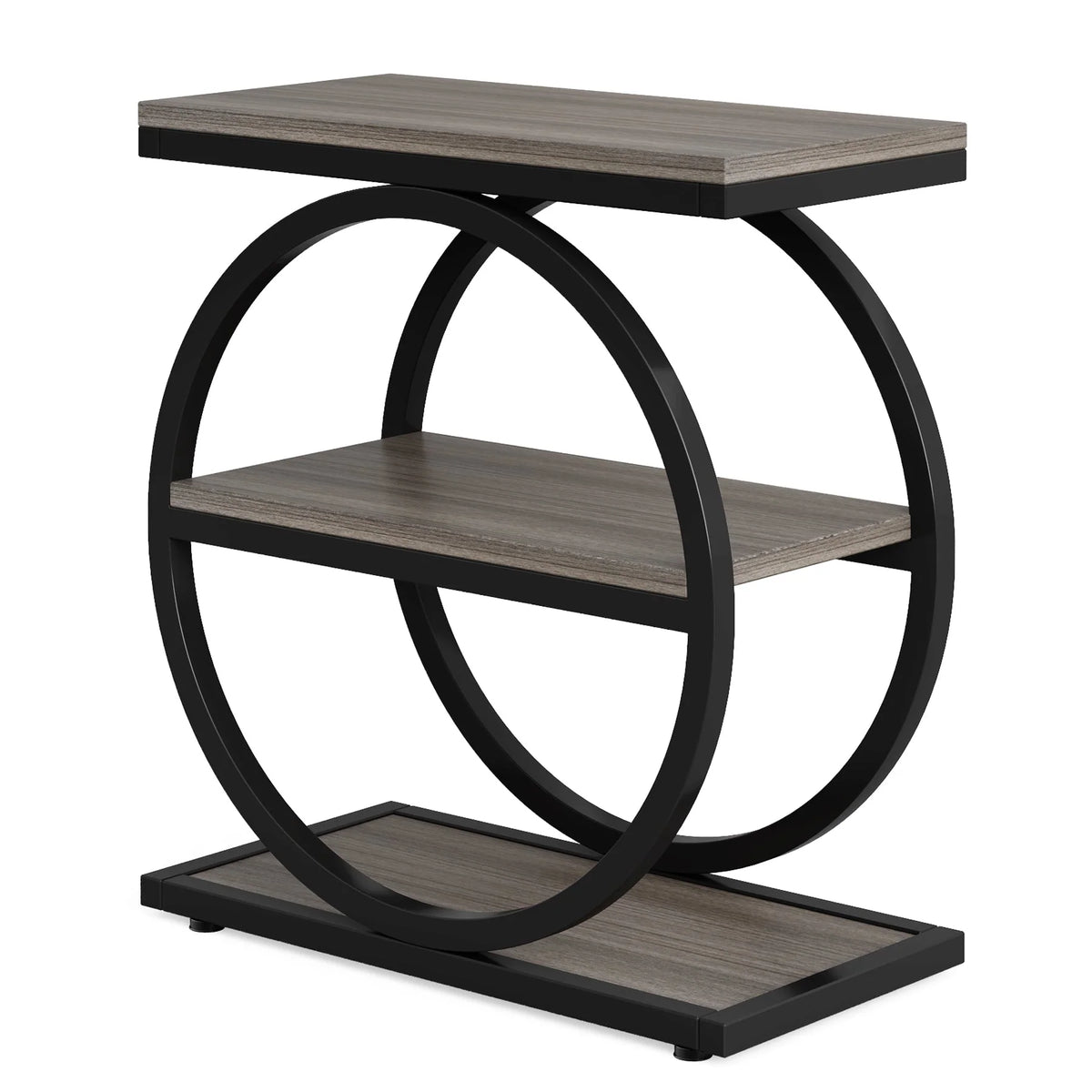 3-stufiger Beistelltisch mit Metallrahmen im Industrial-Stil