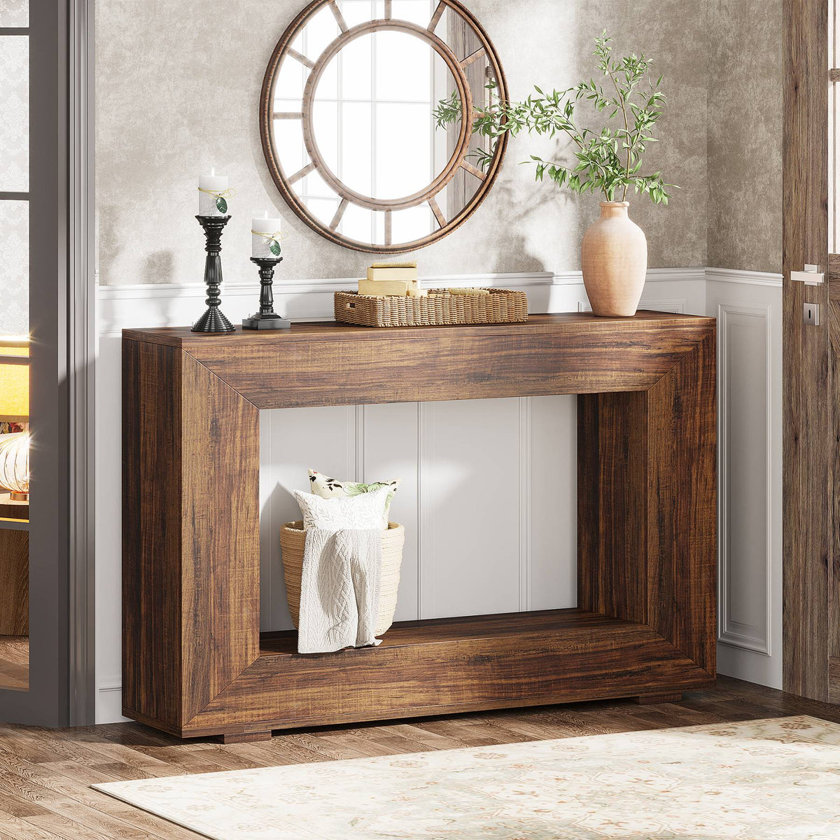 Landhaus Konsolentisch 120 cm mit Stauraum