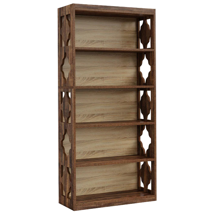 6-stufiges Holzregal mit Rautenmuster