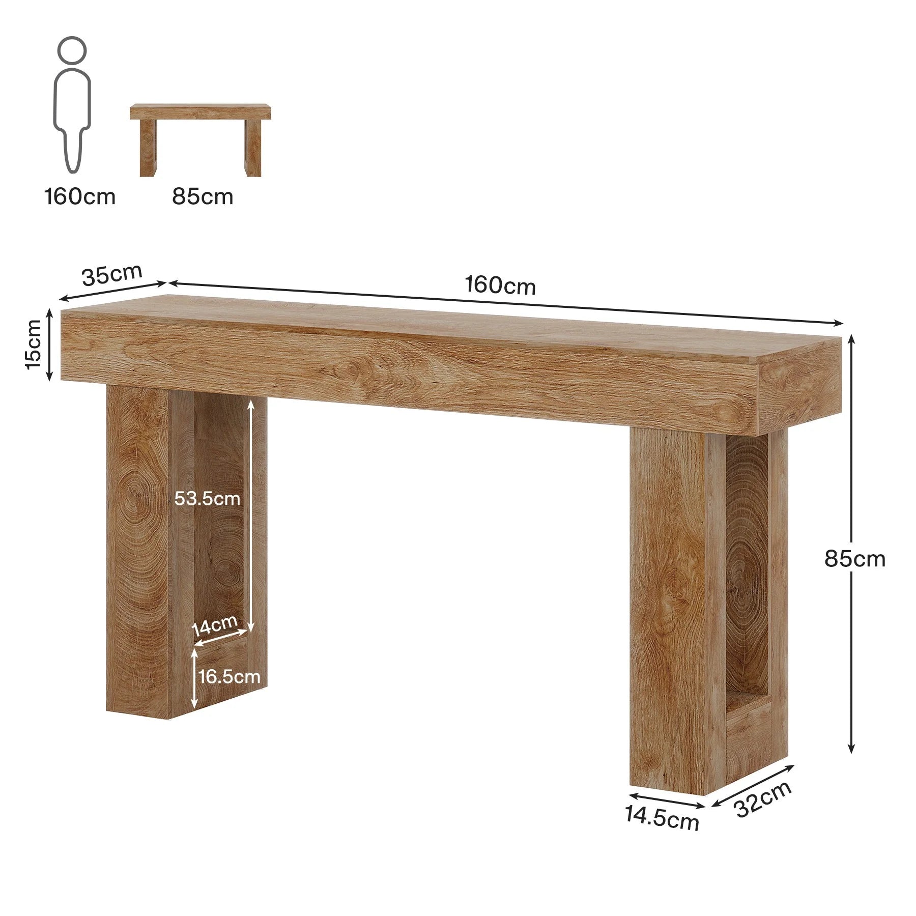 Konsolentisch im Landhausstil, 160 cm