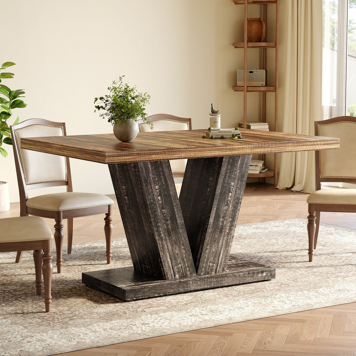 Rechteckiger Esstisch 120x80 cm für 4 Personen