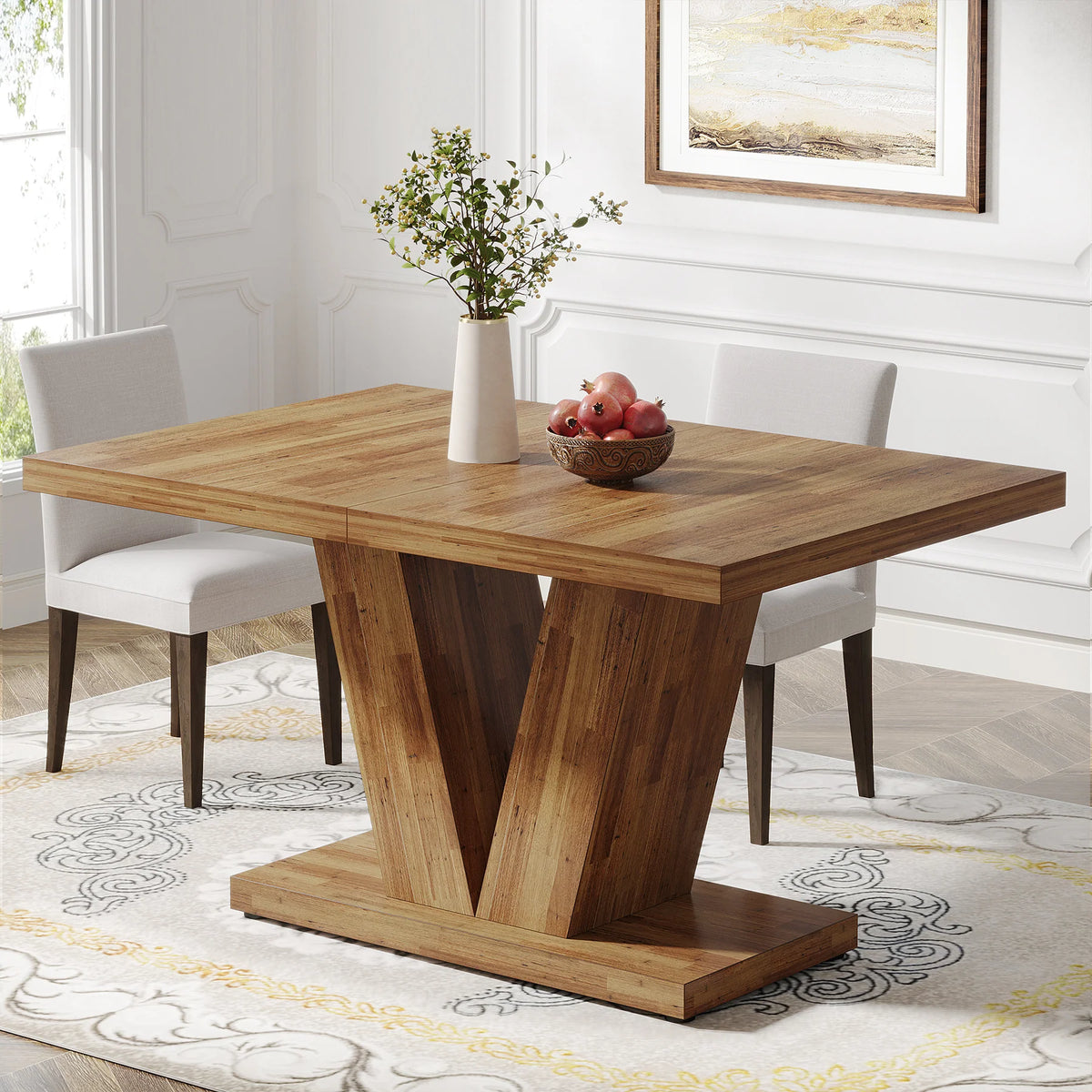 Rechteckiger Esstisch 120x80 cm für 4 Personen