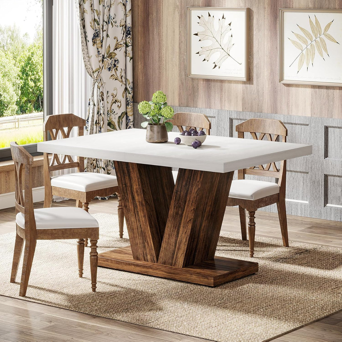 Rechteckiger Esstisch 120x80 cm für 4 Personen