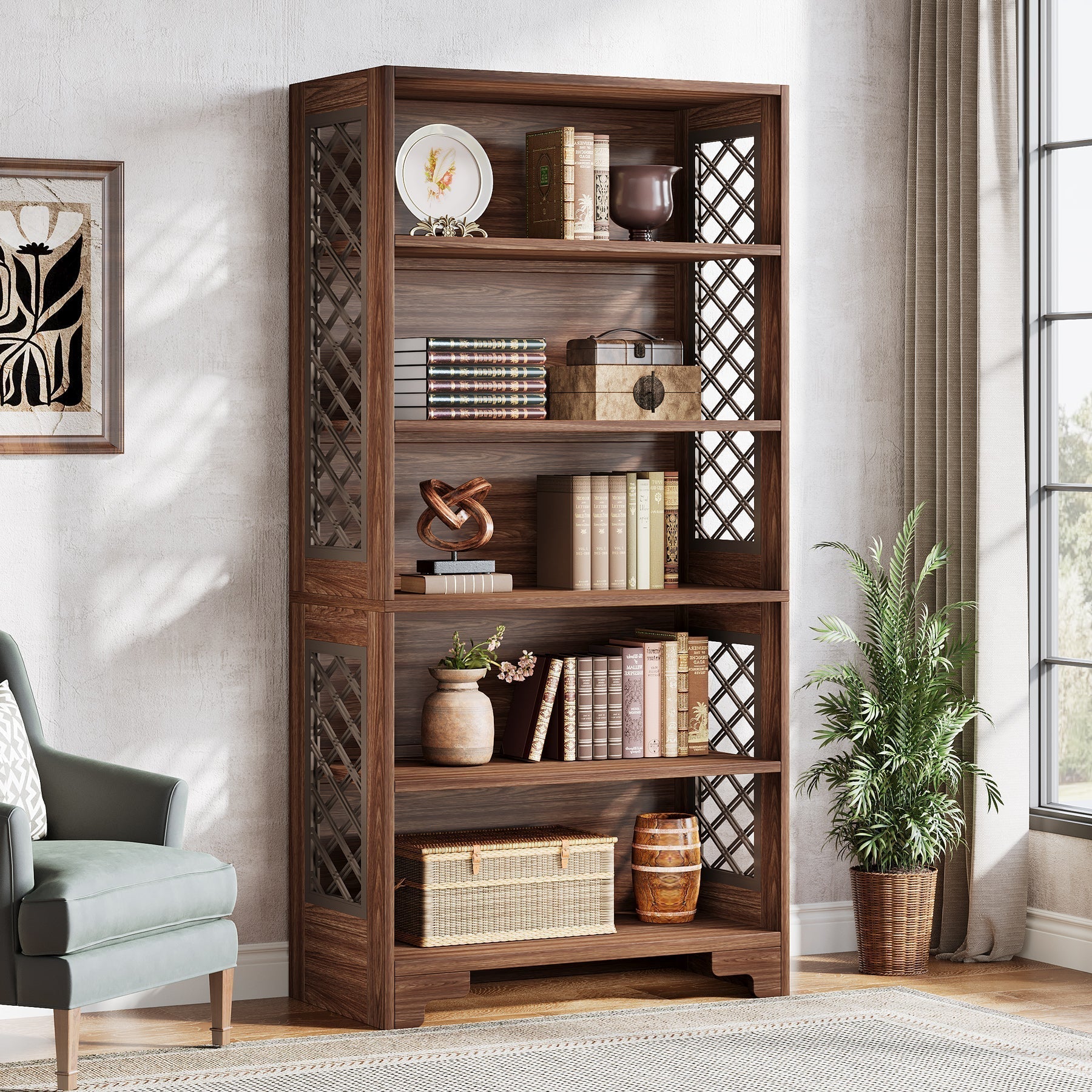 6-stöckiges MDF-Bücherregal