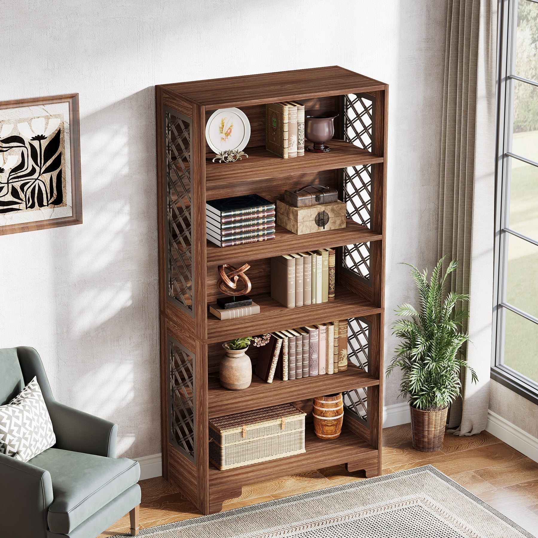 6-stöckiges MDF-Bücherregal