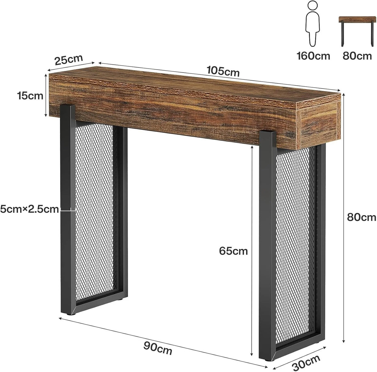 Konsolentisch 105 cm mit Stauraum