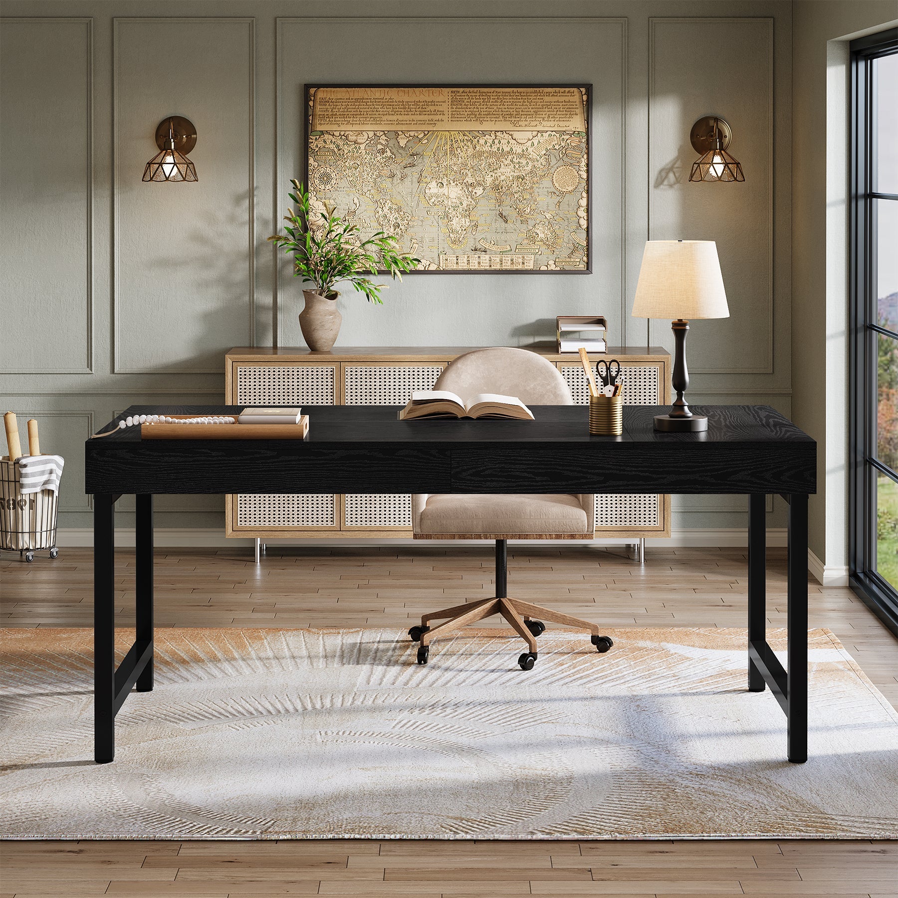 Computerschreibtisch 140 cm rustikales Design