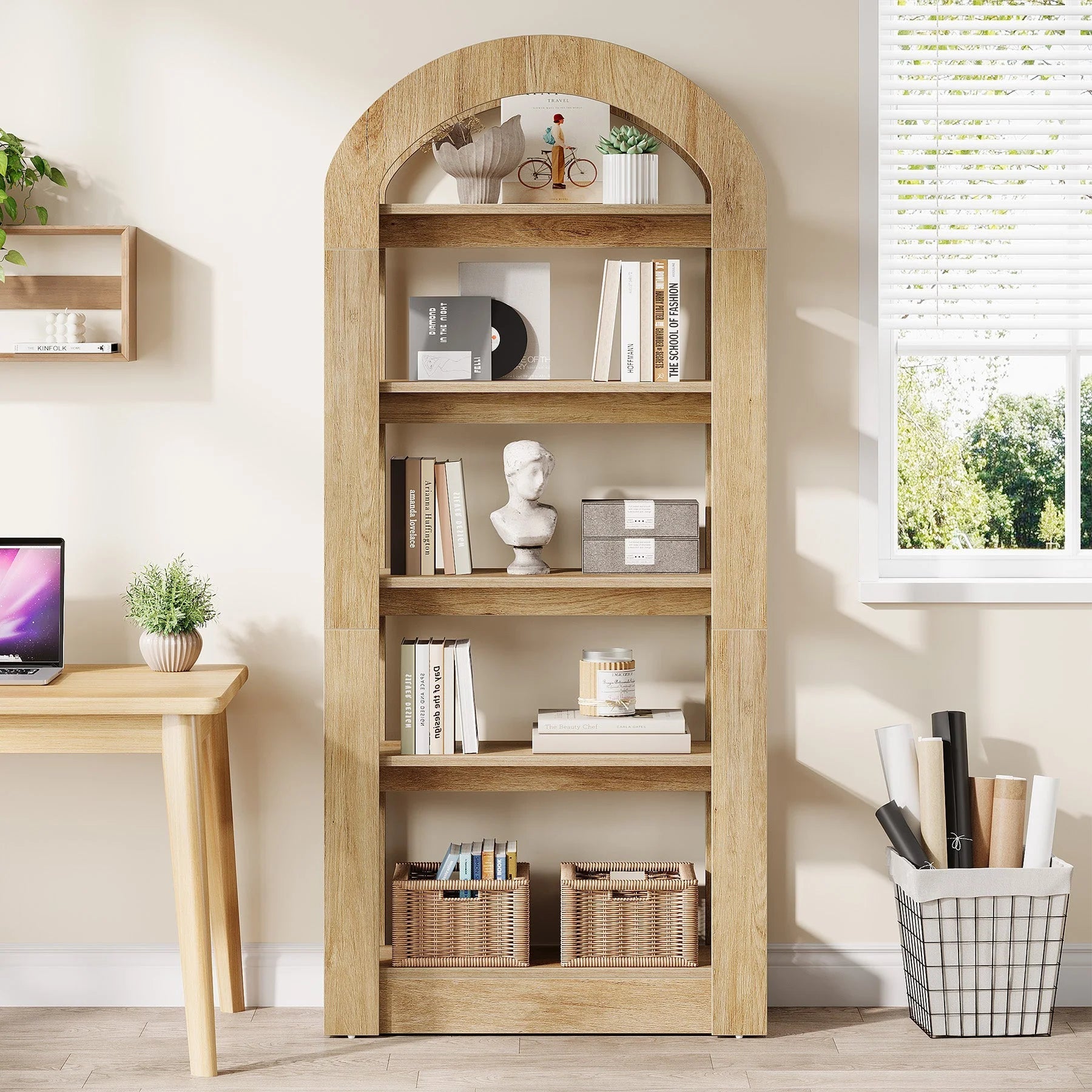Holzregal gewölbt, 5-etagig