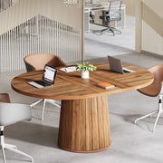 Ovaler Konferenztisch für 6 Personen, 140 cm