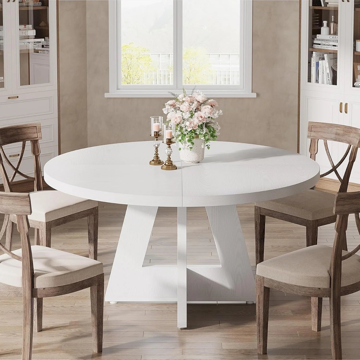Runder Esstisch 120 cm im Farmhouse-Stil