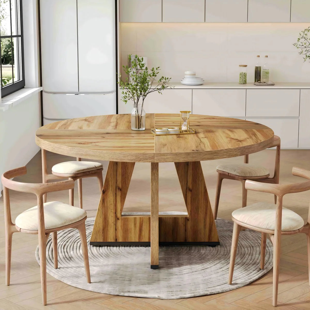 Runder Esstisch 120 cm im Farmhouse-Stil