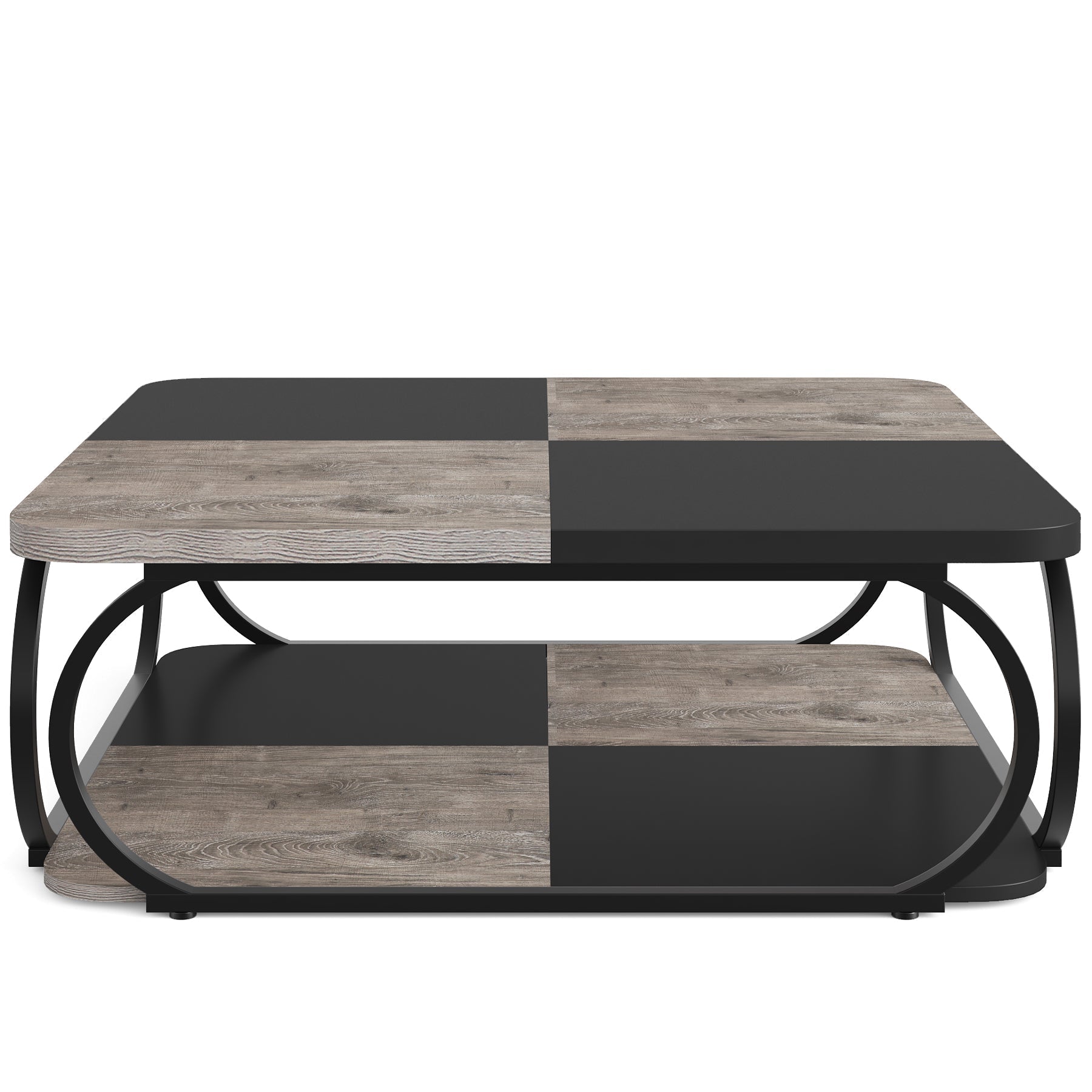 Quadratischer Couchtisch aus Holzwerkstoff, 2-stufig