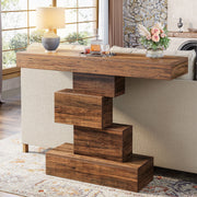 Geometrischer Konsolentisch aus Holz im Landhausstil