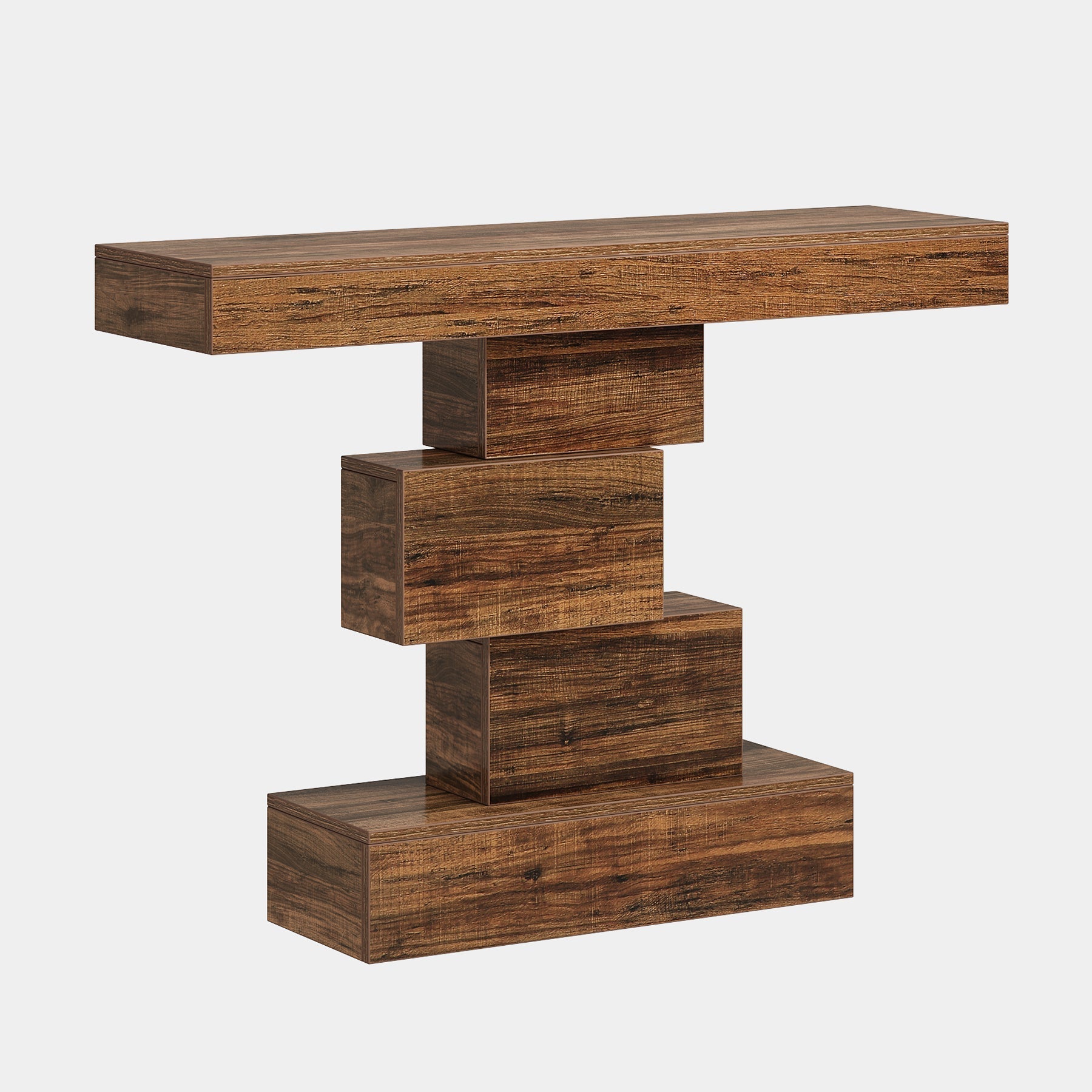 Geometrischer Konsolentisch aus Holz im Landhausstil