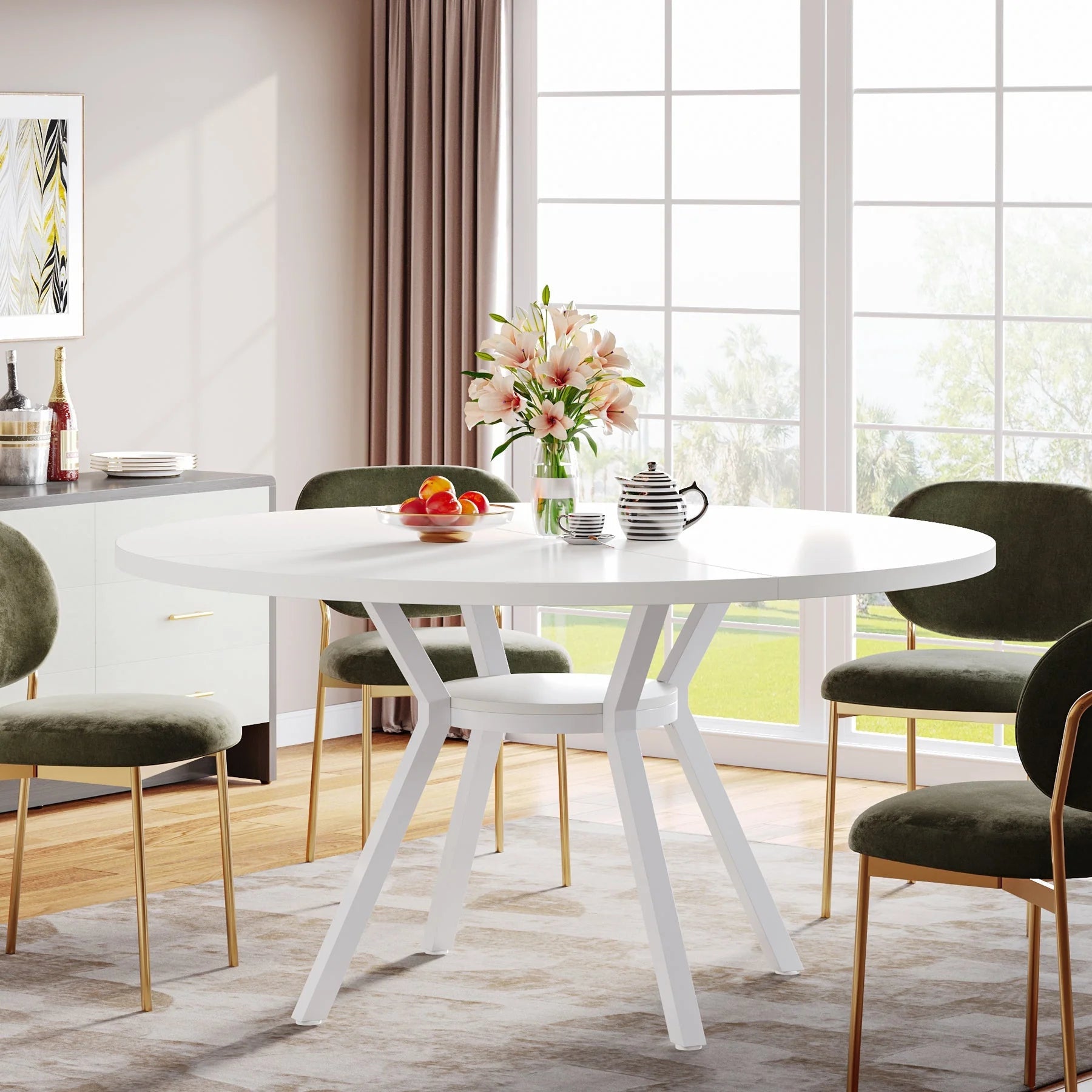 Runder Esstisch 120 cm für 4-6 Personen