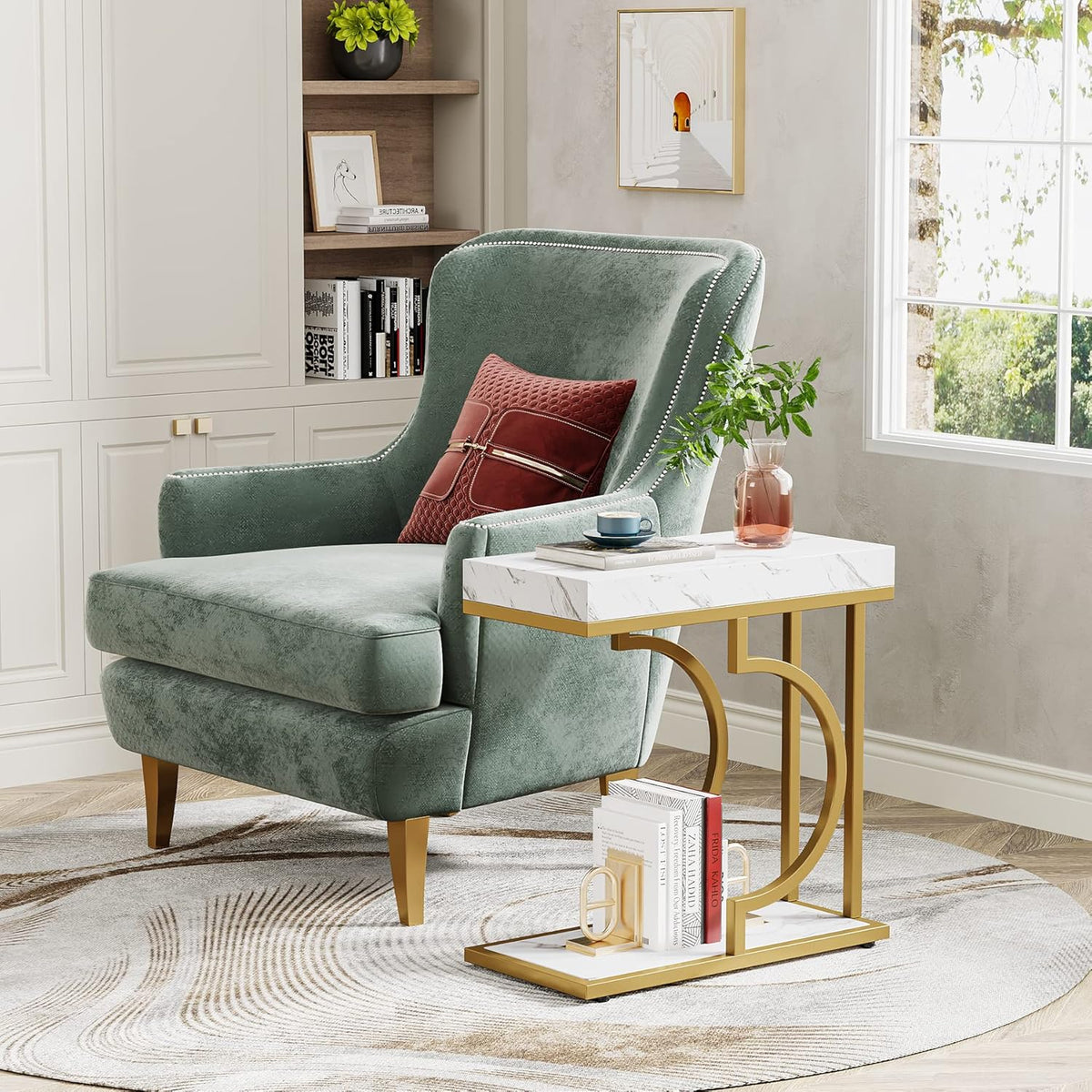 Beistelltisch C-förmig 60 cm