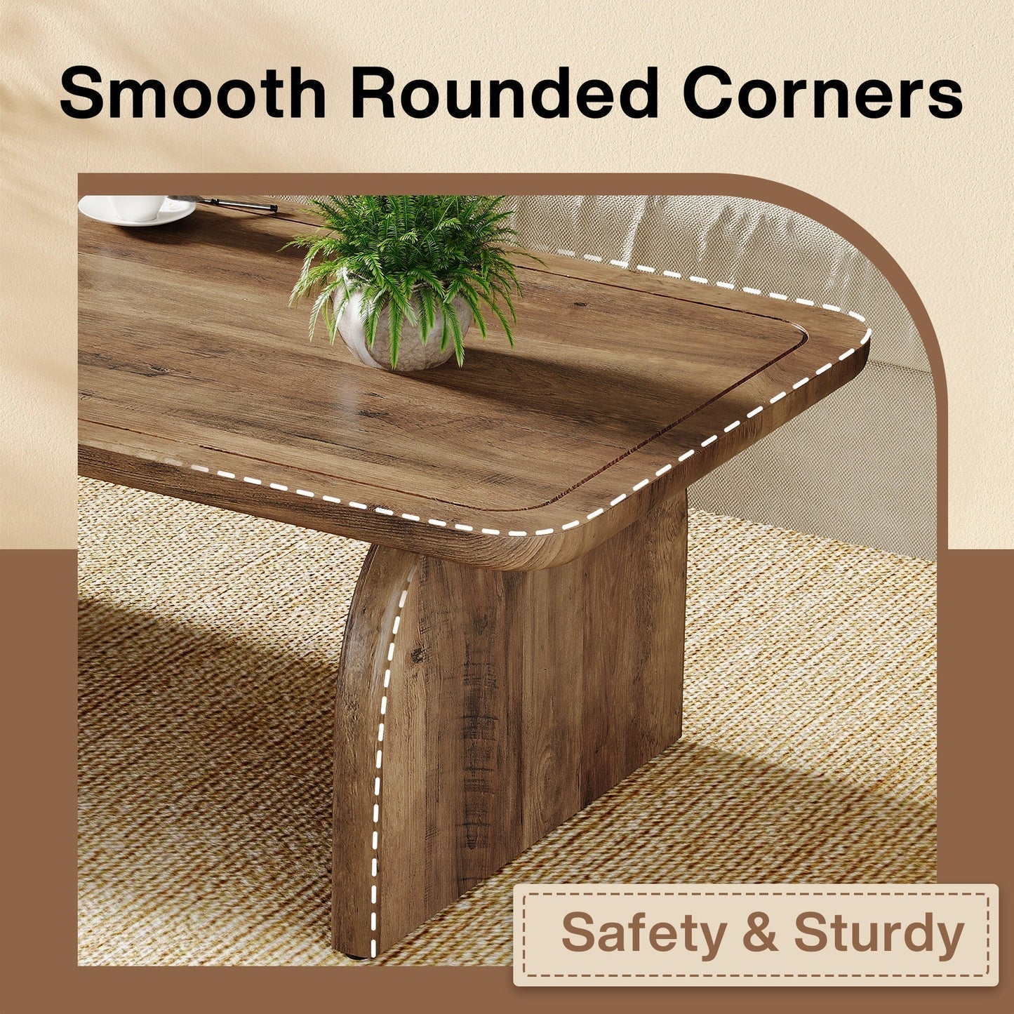 Rustikaler Couchtisch 120 cm