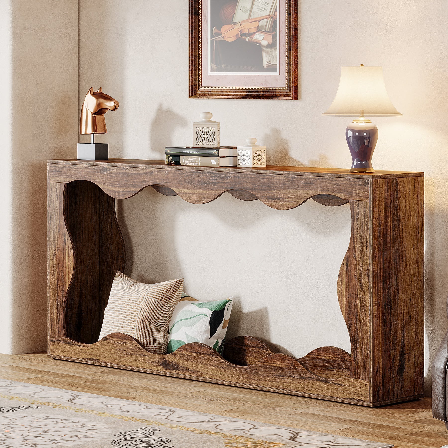 Konsolentisch aus Holz im Farmhouse-Stil